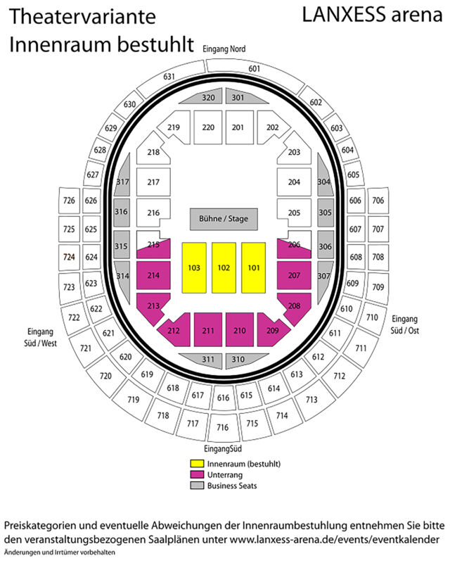 Lanxess Arena Pl Ne Der Halle Sitzpl Tze Und Saalplan Koeln De