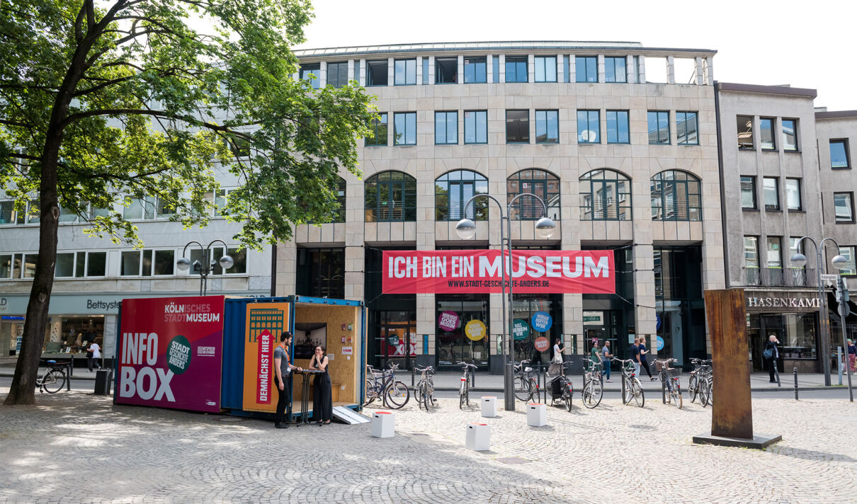 Das Foto zeigt die Außenansicht des neuen Kölnische Stadtmuseum in der Minoritenstraße