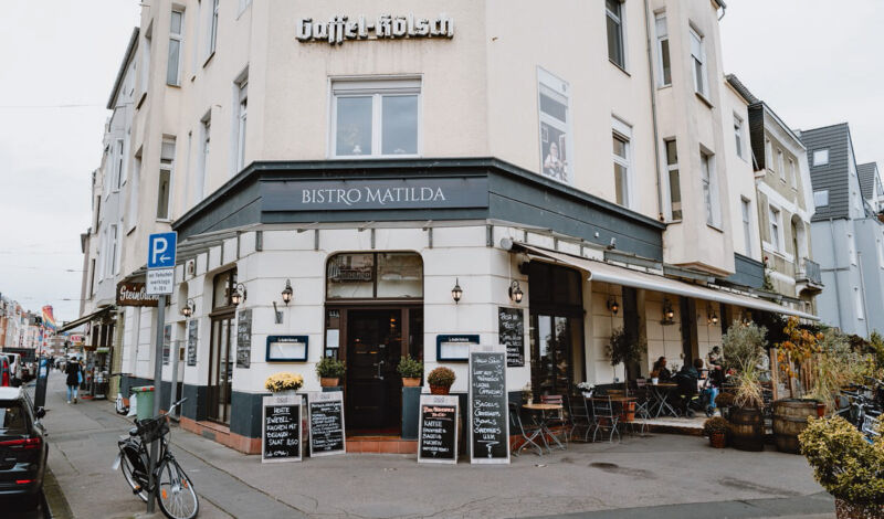 Die Außenansicht des Bistros Matilda in Köln-Sülz.