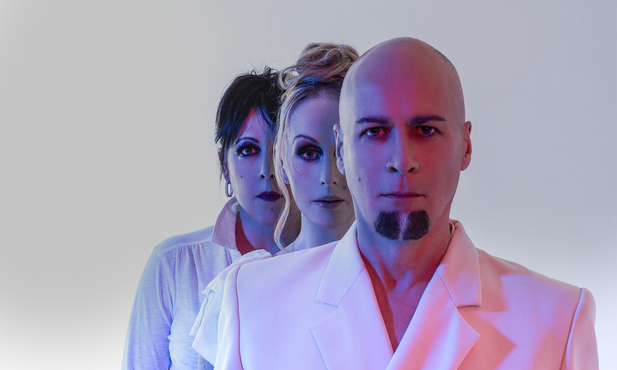 Die drei Mitglieder der britischen Band The Human League